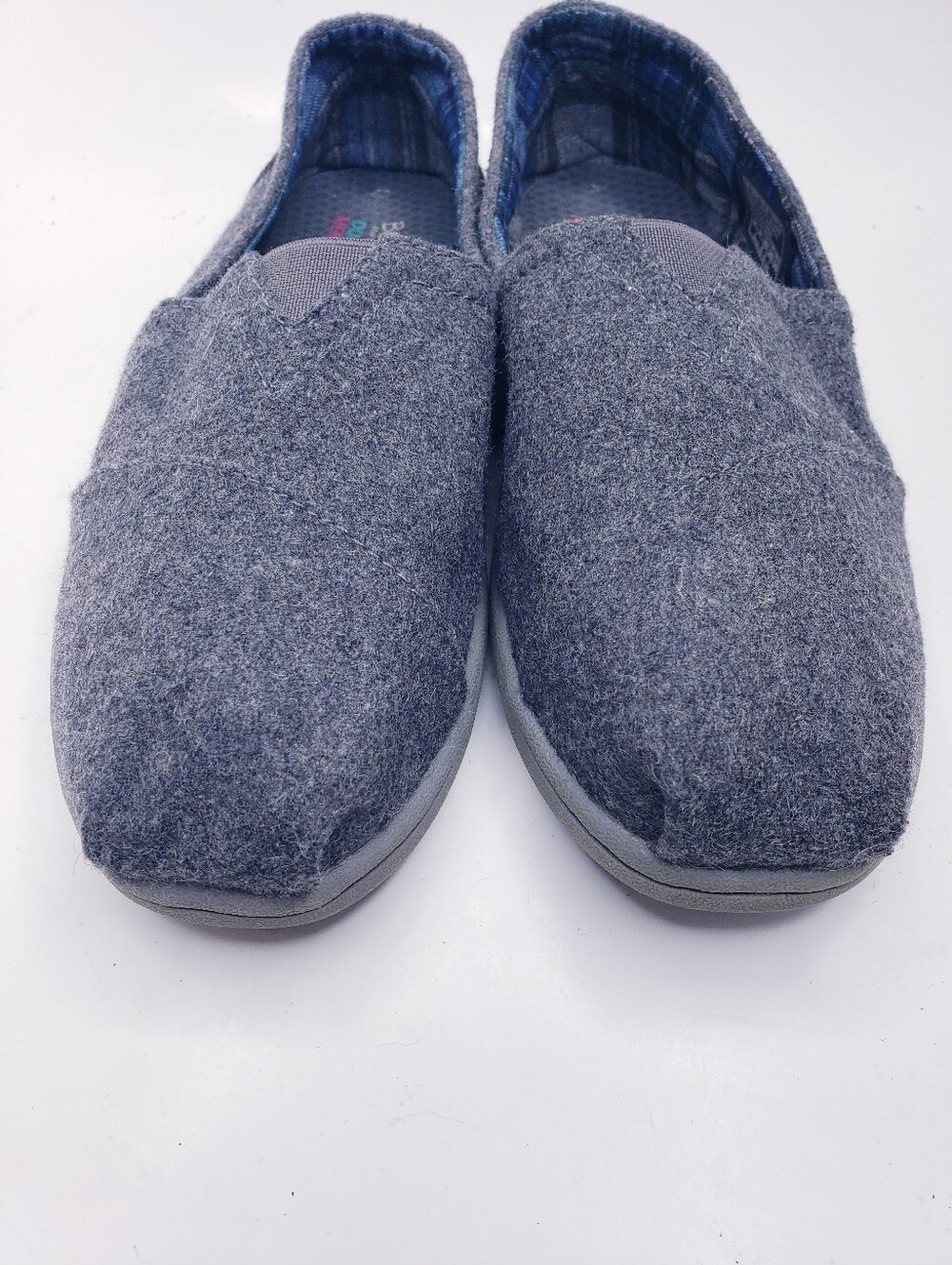 Bobs Skechers Gray Dual Density Memory Foam Slip On Casual Flats Women's Size 9 - Picture 6 of 12